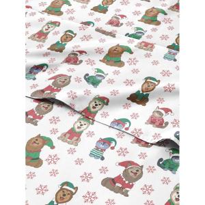 imageQueen Christmas Buffalo Plaid BampampW Sheet Set  Holiday Xmas Pattern Bedding Set  Deep Pockets  Snug Fit  4 Piece  Wrinkle Free  Comfy Festive Winter  Holiday Sheets for Women Men Kids ampamp Teens40  Cats and Dogs