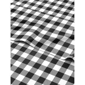 imageQueen Christmas Buffalo Plaid BampampW Sheet Set  Holiday Xmas Pattern Bedding Set  Deep Pockets  Snug Fit  4 Piece  Wrinkle Free  Comfy Festive Winter  Holiday Sheets for Women Men Kids ampamp Teens17  Buffalo Plaid Bw