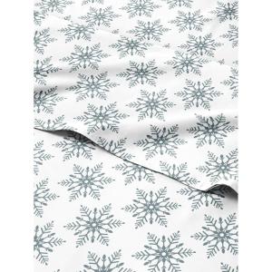 imageQueen Christmas Buffalo Plaid BampampW Sheet Set  Holiday Xmas Pattern Bedding Set  Deep Pockets  Snug Fit  4 Piece  Wrinkle Free  Comfy Festive Winter  Holiday Sheets for Women Men Kids ampamp Teens18  Gray Snowflakes