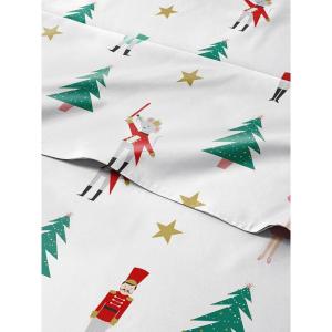 imageQueen Christmas Buffalo Plaid BampampW Sheet Set  Holiday Xmas Pattern Bedding Set  Deep Pockets  Snug Fit  4 Piece  Wrinkle Free  Comfy Festive Winter  Holiday Sheets for Women Men Kids ampamp TeensNutcracker Ballet