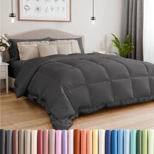 imageTwin Size Navy Blue Alternative Down Comforter  Warm Lightweight Luxury and Breathable Hotel Quality Bedding Set  All Season Fluffy and Cozy Oversized Cooling Microfiber Duvet Insert Comforter03  Gray