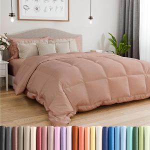 imageTwin Size Navy Blue Alternative Down Comforter  Warm Lightweight Luxury and Breathable Hotel Quality Bedding Set  All Season Fluffy and Cozy Oversized Cooling Microfiber Duvet Insert Comforter10  Mauve