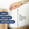 image3 Piece Bed Sheet Set Twin Size  Comfy Breathable ampamp Cooling  UltraSoft Cozy Bedding Set w 816 Inch Deep Pockets  1 Flat ampamp 1 Fitted Sheet ampamp 1 Pillowcase  Wrinkle Free ampamp Fade Resistant  Wheat01  White