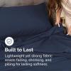 image3 Piece Bed Sheet Set Twin Size  Comfy Breathable ampamp Cooling  UltraSoft Cozy Bedding Set w 816 Inch Deep Pockets  1 Flat ampamp 1 Fitted Sheet ampamp 1 Pillowcase  Wrinkle Free ampamp Fade Resistant  Wheat05  Navy Blue