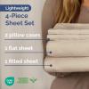 image3 Piece Bed Sheet Set Twin Size  Comfy Breathable ampamp Cooling  UltraSoft Cozy Bedding Set w 816 Inch Deep Pockets  1 Flat ampamp 1 Fitted Sheet ampamp 1 Pillowcase  Wrinkle Free ampamp Fade Resistant  Wheat04  Wheat