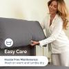 image3 Piece Bed Sheet Set Twin Size  Comfy Breathable ampamp Cooling  UltraSoft Cozy Bedding Set w 816 Inch Deep Pockets  1 Flat ampamp 1 Fitted Sheet ampamp 1 Pillowcase  Wrinkle Free ampamp Fade Resistant  Wheat03  Dark Grey
