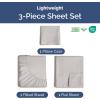 image3 Piece Bed Sheet Set Twin Size  Comfy Breathable ampamp Cooling  UltraSoft Cozy Bedding Set w 816 Inch Deep Pockets  1 Flat ampamp 1 Fitted Sheet ampamp 1 Pillowcase  Wrinkle Free ampamp Fade Resistant  Wheat02  Light Grey