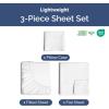 image3 Piece Bed Sheet Set Twin Size  Comfy Breathable ampamp Cooling  UltraSoft Cozy Bedding Set w 816 Inch Deep Pockets  1 Flat ampamp 1 Fitted Sheet ampamp 1 Pillowcase  Wrinkle Free ampamp Fade Resistant  Wheat01  White