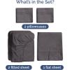 imageBamboo Sheets Full Size  Cooling Sheets for Full  100 Rayon Derived from Bamboo  Ultra Soft Breathable ampamp Hotel Luxury Bedding  1 Flat ampamp 1 Fitted ampamp 2 Pillowcases w 16 Inch Deep Pockets  White03  Dark Grey