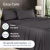 imageBamboo Sheets Full Size  Cooling Sheets for Full  100 Rayon Derived from Bamboo  Ultra Soft Breathable ampamp Hotel Luxury Bedding  1 Flat ampamp 1 Fitted ampamp 2 Pillowcases w 16 Inch Deep Pockets  White03  Dark Grey