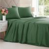 imageBamboo Sheets Full Size  Cooling Sheets for Full  100 Rayon Derived from Bamboo  Ultra Soft Breathable ampamp Hotel Luxury Bedding  1 Flat ampamp 1 Fitted ampamp 2 Pillowcases w 16 Inch Deep Pockets  White06  Emerald Green