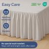 imageBedskirt Queen Size Ruffle  12 inch Drop Dust Ruffle Bed Skirt with Platform  Soft Easy Fit Premium Hotel Quality  Wrinkle Fade ampamp Shrink Resistant  for Women Men Kids and Teens  Light Grey