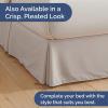 imageBedskirt Queen Size Ruffle  12 inch Drop Dust Ruffle Bed Skirt with Platform  Soft Easy Fit Premium Hotel Quality  Wrinkle Fade ampamp Shrink Resistant  for Women Men Kids and Teens  Light Grey