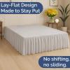 imageBedskirt Queen Size Ruffle  12 inch Drop Dust Ruffle Bed Skirt with Platform  Soft Easy Fit Premium Hotel Quality  Wrinkle Fade ampamp Shrink Resistant  for Women Men Kids and Teens  Light Grey