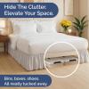 imageBedskirt Queen Size Ruffle  12 inch Drop Dust Ruffle Bed Skirt with Platform  Soft Easy Fit Premium Hotel Quality  Wrinkle Fade ampamp Shrink Resistant  for Women Men Kids and Teens  Light Grey