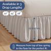 imageBedskirt Queen Size Ruffle  12 inch Drop Dust Ruffle Bed Skirt with Platform  Soft Easy Fit Premium Hotel Quality  Wrinkle Fade ampamp Shrink Resistant  for Women Men Kids and Teens  Light Grey