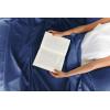 imageCGK Unlimited Queen Size Bed Sheets Cooling ampamp Breathable 60 Polyester 40 Rayon Derived from Bamboo Super Soft Comfy Sheets for Hot Sleepers to Stay Cool Queen Light Grey09  Navy Blue