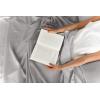 imageCGK Unlimited Queen Size Bed Sheets Cooling ampamp Breathable 60 Polyester 40 Rayon Derived from Bamboo Super Soft Comfy Sheets for Hot Sleepers to Stay Cool Queen Light Grey02  Light Grey
