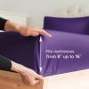 imageCGK Unlimited Queen Size Bed Sheets Cooling ampamp Breathable 60 Polyester 40 Rayon Derived from Bamboo Super Soft Comfy Sheets for Hot Sleepers to Stay Cool Queen Light Grey14  Purple
