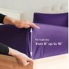 imageCGK Unlimited Queen Size Bed Sheets Cooling ampamp Breathable 60 Polyester 40 Rayon Derived from Bamboo Super Soft Comfy Sheets for Hot Sleepers to Stay Cool Queen Light Grey14  Purple