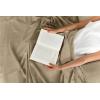 imageCGK Unlimited Queen Size Bed Sheets Cooling ampamp Breathable 60 Polyester 40 Rayon Derived from Bamboo Super Soft Comfy Sheets for Hot Sleepers to Stay Cool Queen Light Grey04  Cream