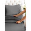 imageCGK Unlimited Queen Size Bed Sheets Cooling ampamp Breathable 60 Polyester 40 Rayon Derived from Bamboo Super Soft Comfy Sheets for Hot Sleepers to Stay Cool Queen Light Grey03  Dark Grey