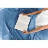 imageCGK Unlimited Queen Size Bed Sheets Cooling ampamp Breathable 60 Polyester 40 Rayon Derived from Bamboo Super Soft Comfy Sheets for Hot Sleepers to Stay Cool Queen Light Grey07  Denim Blue