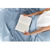 imageCGK Unlimited Queen Size Bed Sheets Cooling ampamp Breathable 60 Polyester 40 Rayon Derived from Bamboo Super Soft Comfy Sheets for Hot Sleepers to Stay Cool Queen Light Grey06  Baby Blue