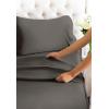 imageCGK Unlimited Queen Size Bed Sheets Cooling ampamp Breathable 60 Polyester 40 Rayon Derived from Bamboo Super Soft Comfy Sheets for Hot Sleepers to Stay Cool Queen Light Grey03  Dark Grey