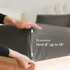 imageCGK Unlimited Queen Size Bed Sheets Cooling ampamp Breathable 60 Polyester 40 Rayon Derived from Bamboo Super Soft Comfy Sheets for Hot Sleepers to Stay Cool Queen Light Grey03  Dark Grey