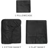 imageCGK Unlimited Queen Size Bed Sheets Cooling ampamp Breathable 60 Polyester 40 Rayon Derived from Bamboo Super Soft Comfy Sheets for Hot Sleepers to Stay Cool Queen Light Grey10  Black