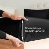 imageCGK Unlimited Queen Size Bed Sheets Cooling ampamp Breathable 60 Polyester 40 Rayon Derived from Bamboo Super Soft Comfy Sheets for Hot Sleepers to Stay Cool Queen Light Grey10  Black