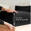 imageCGK Unlimited Queen Size Bed Sheets Cooling ampamp Breathable 60 Polyester 40 Rayon Derived from Bamboo Super Soft Comfy Sheets for Hot Sleepers to Stay Cool Queen Light Grey10  Black