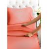 imageCGK Unlimited Queen Size Bed Sheets Cooling ampamp Breathable 60 Polyester 40 Rayon Derived from Bamboo Super Soft Comfy Sheets for Hot Sleepers to Stay Cool Queen Light Grey15  Coral