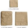 imageCGK Unlimited Queen Size Bed Sheets Cooling ampamp Breathable 60 Polyester 40 Rayon Derived from Bamboo Super Soft Comfy Sheets for Hot Sleepers to Stay Cool Queen Light Grey05  Beige