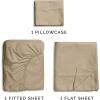 imageCGK Unlimited Queen Size Bed Sheets Cooling ampamp Breathable 60 Polyester 40 Rayon Derived from Bamboo Super Soft Comfy Sheets for Hot Sleepers to Stay Cool Queen Light Grey04  Cream