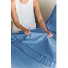 imageCGK Unlimited Queen Size Bed Sheets Cooling ampamp Breathable 60 Polyester 40 Rayon Derived from Bamboo Super Soft Comfy Sheets for Hot Sleepers to Stay Cool Queen Light Grey07  Denim Blue