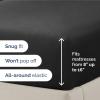 imageExtra Thick Heavyweight Full Size 4 Piece Sheet Set  High End Super Luxury Bed Set  Premium Heavyweight Hotel Quality Sheets with Deep Pockets  EasyFit  UltraSoft Warm and Wrinkle Free  Black06  Black