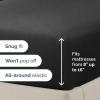 imageExtra Thick Heavyweight Full Size 4 Piece Sheet Set  High End Super Luxury Bed Set  Premium Heavyweight Hotel Quality Sheets with Deep Pockets  EasyFit  UltraSoft Warm and Wrinkle Free  Black06  Black