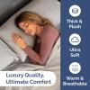 imageExtra Thick Heavyweight Full Size 4 Piece Sheet Set  High End Super Luxury Bed Set  Premium Heavyweight Hotel Quality Sheets with Deep Pockets  EasyFit  UltraSoft Warm and Wrinkle Free  Black02  Light Grey