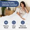 imageExtra Thick Heavyweight Full Size 4 Piece Sheet Set  High End Super Luxury Bed Set  Premium Heavyweight Hotel Quality Sheets with Deep Pockets  EasyFit  UltraSoft Warm and Wrinkle Free  Black01  White