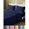 imageExtra Thick Heavyweight Full Size 4 Piece Sheet Set  High End Super Luxury Bed Set  Premium Heavyweight Hotel Quality Sheets with Deep Pockets  EasyFit  UltraSoft Warm and Wrinkle Free  Black05  Navy Blue