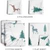 imageFlannel Christmas Sheets  100 Cotton Flannel Set  Queen Size Sheets  Extra Soft ampamp Cozy Thick Warm Heavyweight Winter Bedding  Christmas Trees Deep Pocket Holiday Sets for Women Men ampamp Kids08  Reindeer Forest