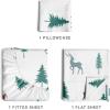 imageFlannel Christmas Sheets  100 Cotton Flannel Set  Queen Size Sheets  Extra Soft ampamp Cozy Thick Warm Heavyweight Winter Bedding  Christmas Trees Deep Pocket Holiday Sets for Women Men ampamp Kids08  Reindeer Forest