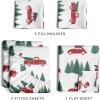 imageFlannel Christmas Sheets  100 Cotton Flannel Set  Queen Size Sheets  Extra Soft ampamp Cozy Thick Warm Heavyweight Winter Bedding  Christmas Trees Deep Pocket Holiday Sets for Women Men ampamp Kids06  Christmas Tree 1