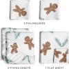 imageFlannel Christmas Sheets  100 Cotton Flannel Set  Queen Size Sheets  Extra Soft ampamp Cozy Thick Warm Heavyweight Winter Bedding  Christmas Trees Deep Pocket Holiday Sets for Women Men ampamp Kids04  Gingerbread Cookie