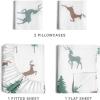 imageFlannel Christmas Sheets  100 Cotton Flannel Set  Queen Size Sheets  Extra Soft ampamp Cozy Thick Warm Heavyweight Winter Bedding  Christmas Trees Deep Pocket Holiday Sets for Women Men ampamp Kids08  Reindeer Forest