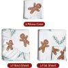 imageFlannel Christmas Sheets  100 Cotton Flannel Set  Queen Size Sheets  Extra Soft ampamp Cozy Thick Warm Heavyweight Winter Bedding  Christmas Trees Deep Pocket Holiday Sets for Women Men ampamp Kids04  Gingerbread Cookie