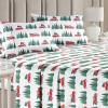 imageQueen Christmas Buffalo Plaid BampampW Sheet Set  Holiday Xmas Pattern Bedding Set  Deep Pockets  Snug Fit  4 Piece  Wrinkle Free  Comfy Festive Winter  Holiday Sheets for Women Men Kids ampamp TeensChristmas Tree 1