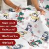 imageQueen Christmas Buffalo Plaid BampampW Sheet Set  Holiday Xmas Pattern Bedding Set  Deep Pockets  Snug Fit  4 Piece  Wrinkle Free  Comfy Festive Winter  Holiday Sheets for Women Men Kids ampamp Teens35  Playful Penguins